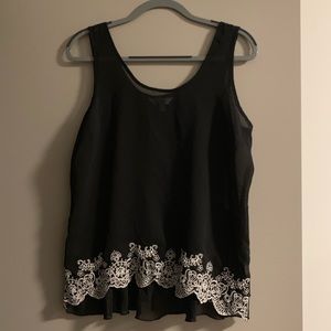 Black Charming Charlie Tank Top, size Large
